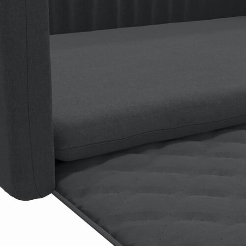 Hundepude til bagagerum 90x60 cm linnedlook sort