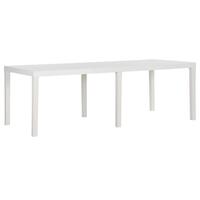Havebord 220x90x72 cm PP hvid
