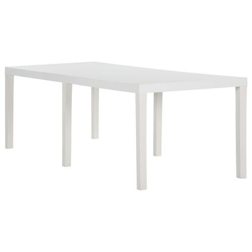 Havebord 220x90x72 cm PP hvid