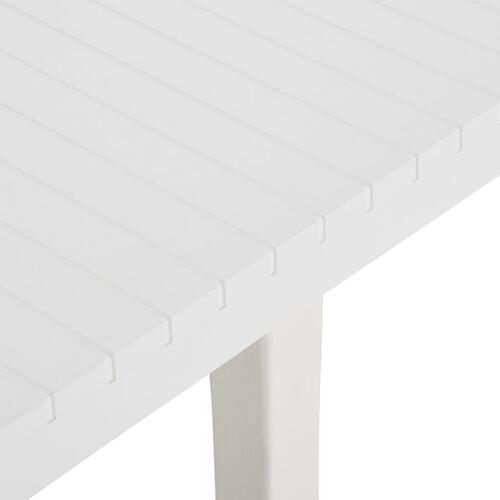 Havebord 220x90x72 cm PP hvid