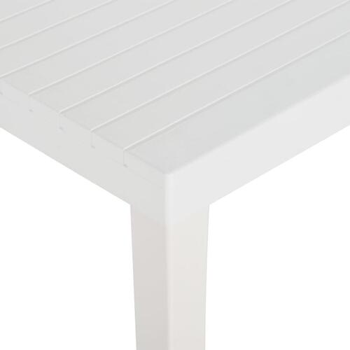 Havebord 220x90x72 cm PP hvid