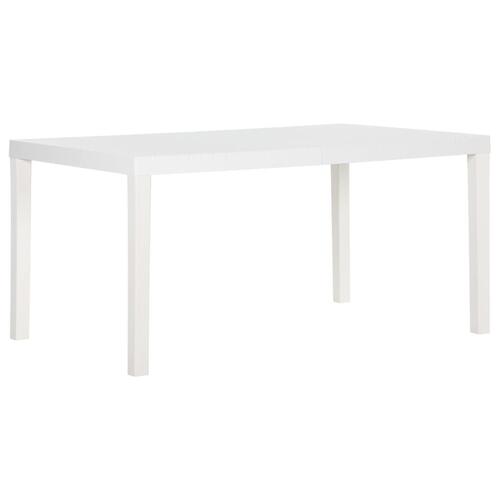 Havebord 150x90x72 cm PP hvid