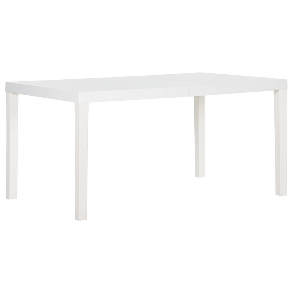 Havebord 150x90x72 cm PP hvid