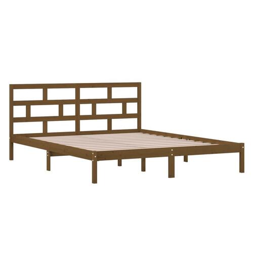 Sengeramme 120x190 cm Small Double massivt træ gyldenbrun