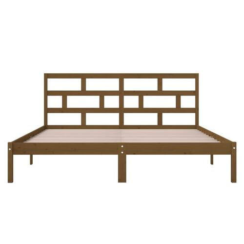 Sengeramme 120x190 cm Small Double massivt træ gyldenbrun