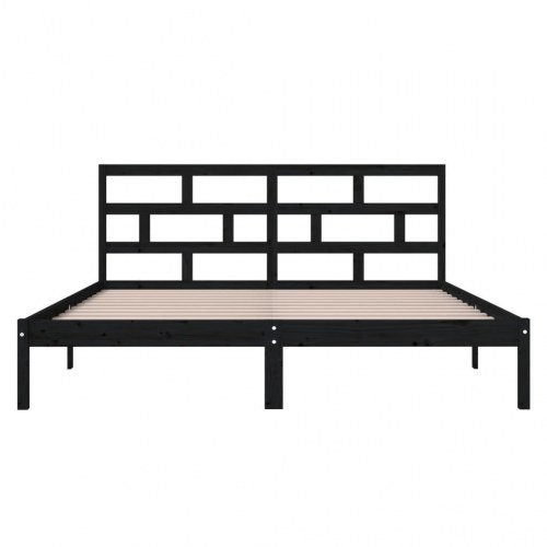 Sengeramme 120x190 cm Small Double massivt træ sort