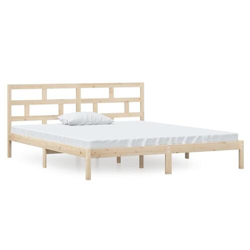 Sengeramme 135x190 cm dobbelt massivt træ