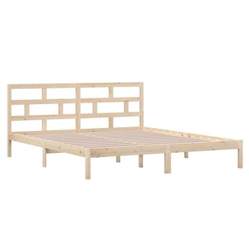 Sengeramme 135x190 cm dobbelt massivt træ