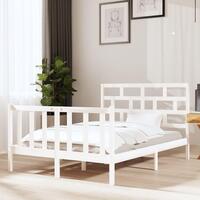 Sengestel 120x190 cm Small Double massivt fyrretræ hvid