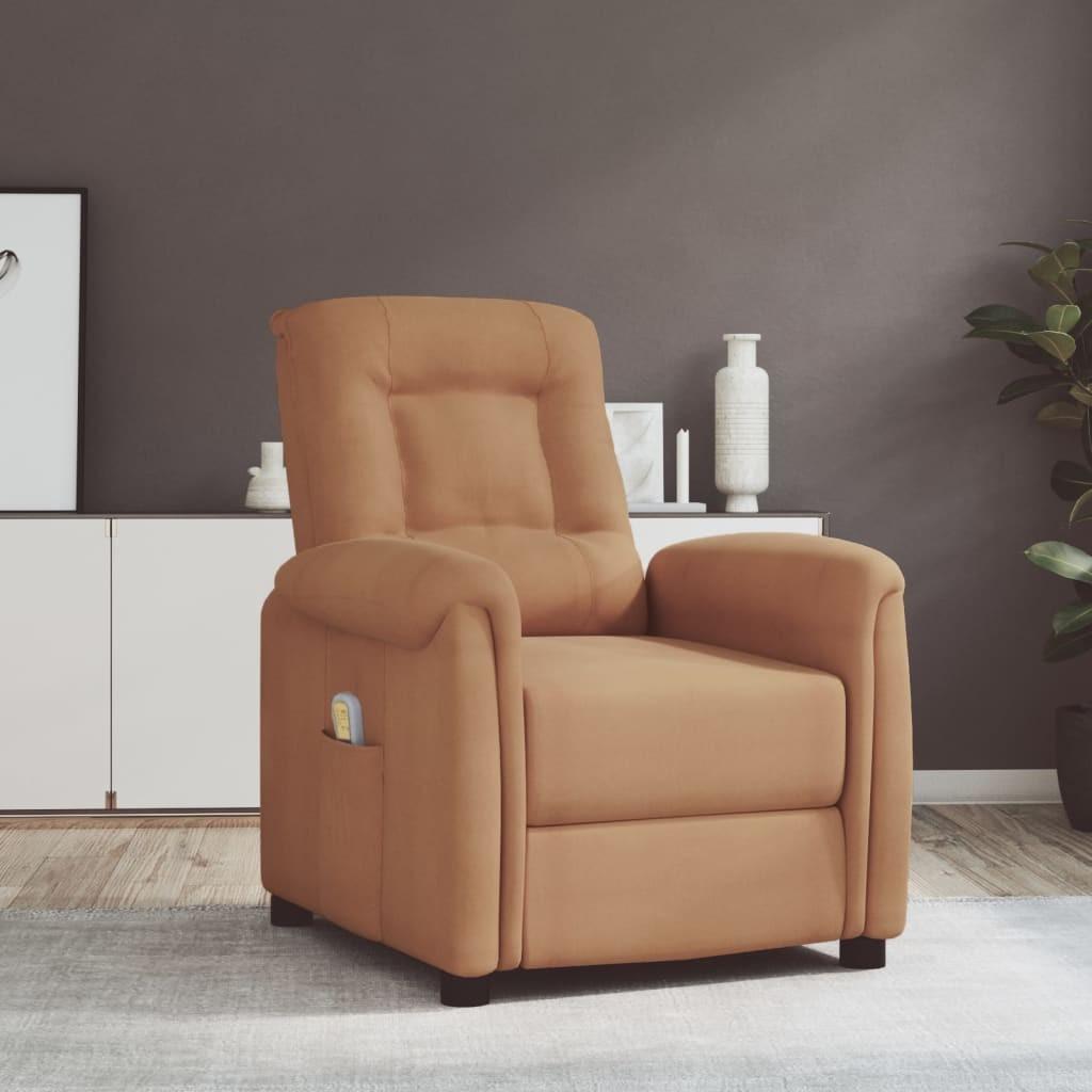 Massagestol mikrofiberstof gråbrun