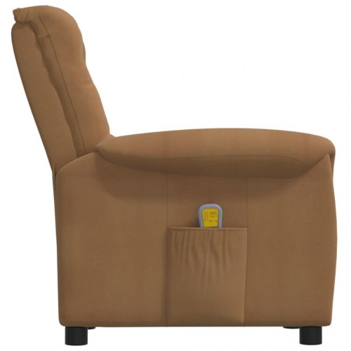 Massagestol mikrofiberstof gråbrun