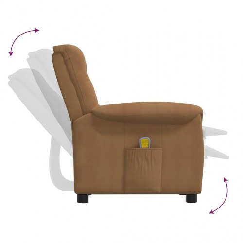 Massagestol mikrofiberstof gråbrun