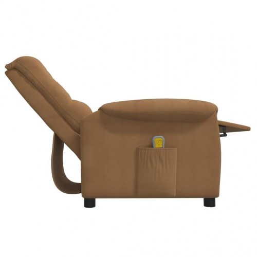 Massagestol mikrofiberstof gråbrun