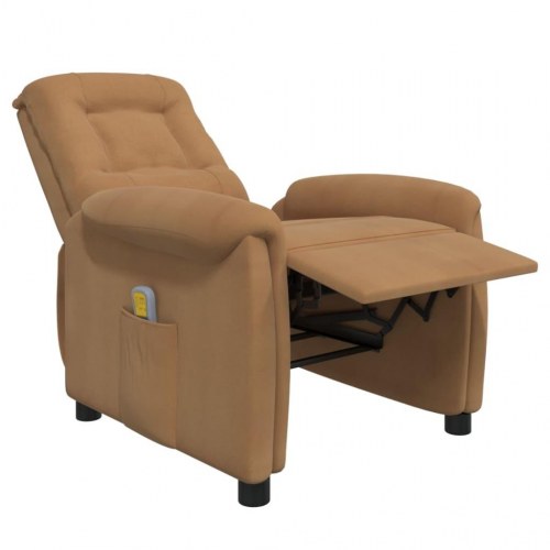 Massagestol mikrofiberstof gråbrun