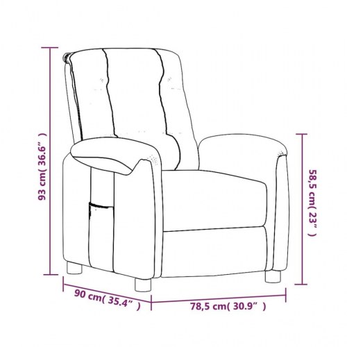 Massagestol mikrofiberstof gråbrun