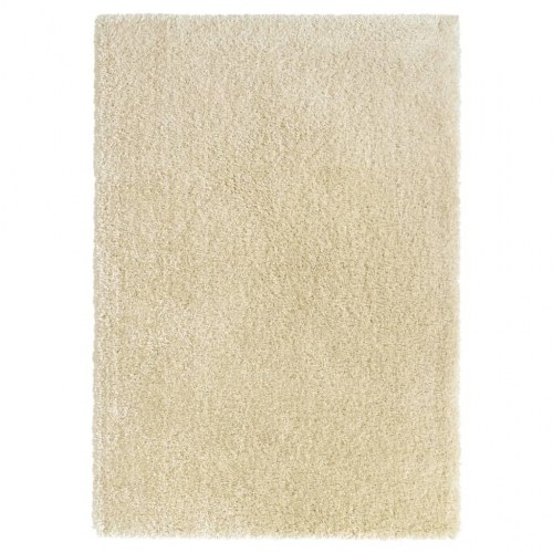 Shaggy gulvtæppe med høj luv 140x200 cm 50 mm beige