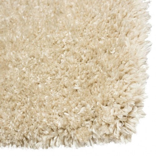 Shaggy gulvtæppe med høj luv 140x200 cm 50 mm beige