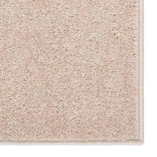 Gulvtæppe 120x170 cm kort luv mørk beige
