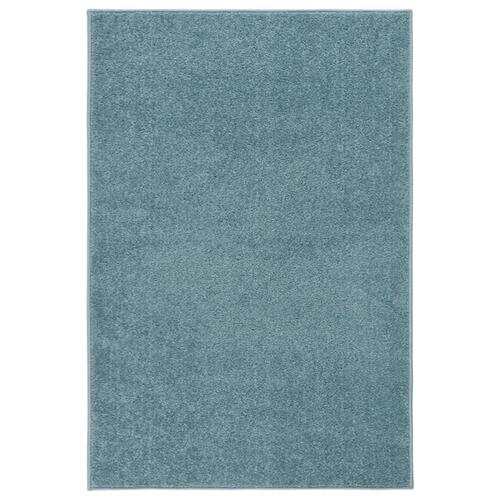 Gulvtæppe 200x290 cm kort luv blå
