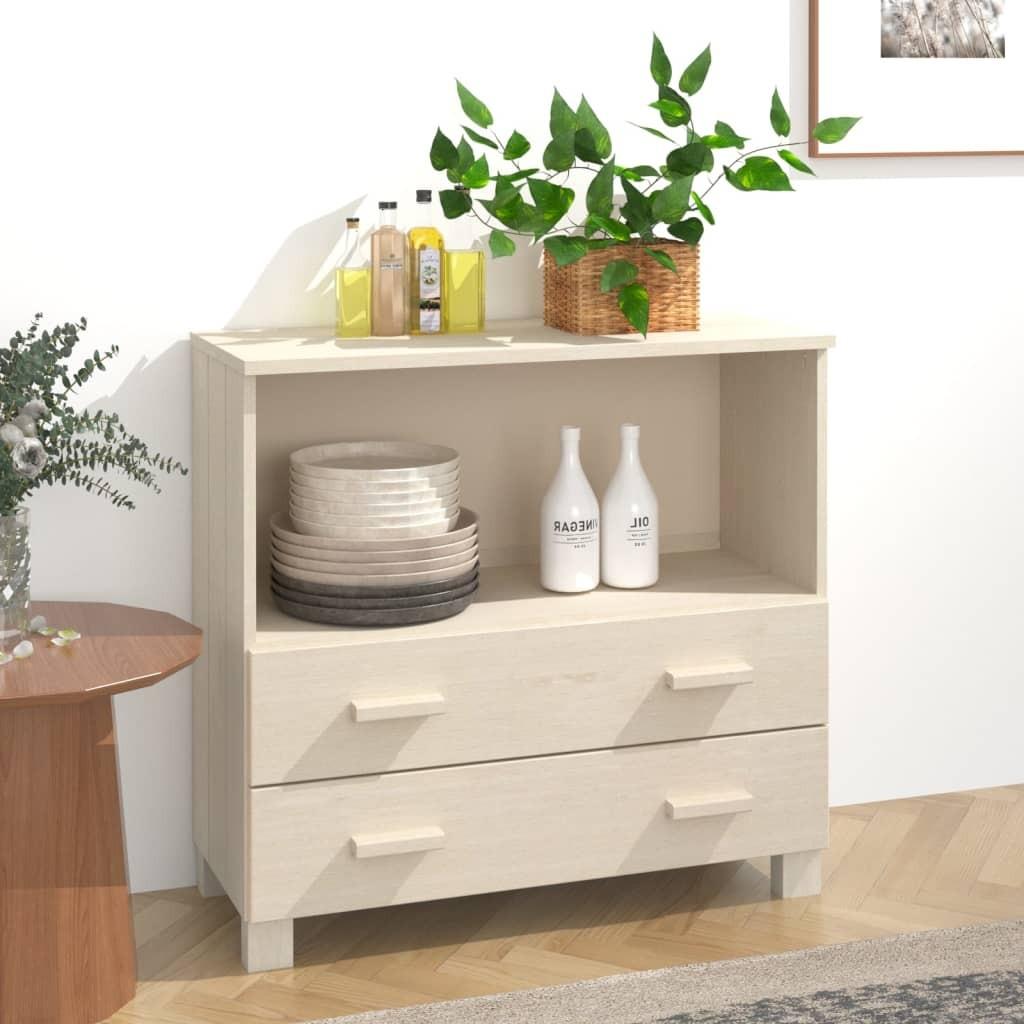 Skænk HAMAR 85x35x80 cm fyrretræ honningbrun