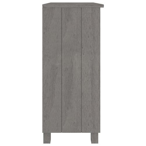 Skænk HAMAR 85x35x80 cm massivt fyrretræ lysegrå