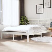 Sengeramme 120x190 cm Small Double massivt træ hvid