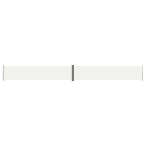 Sammenrullelig sidemarkise 140x1200 cm cremefarvet