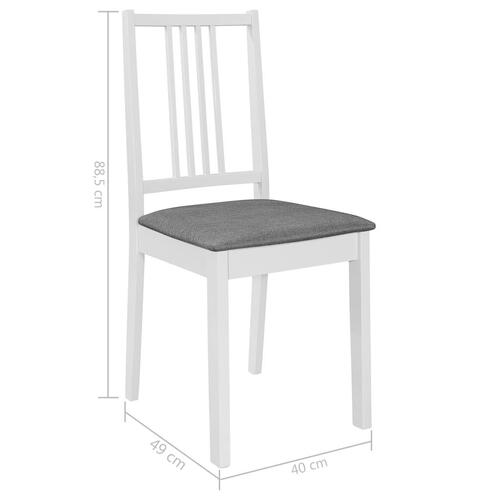 Spisebordssæt 5 dele MDF hvid