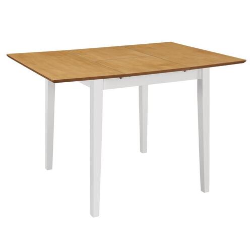 Spisebordssæt 5 dele MDF hvid