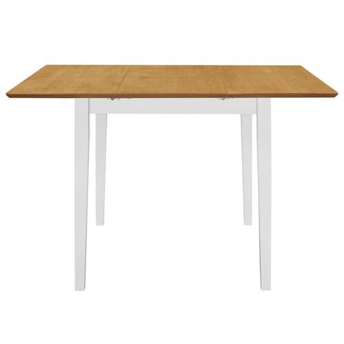 Spisebordssæt 5 dele MDF hvid