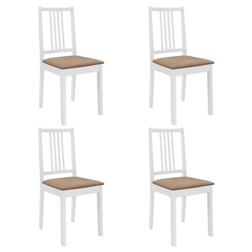 Spisebordssæt 5 dele MDF hvid