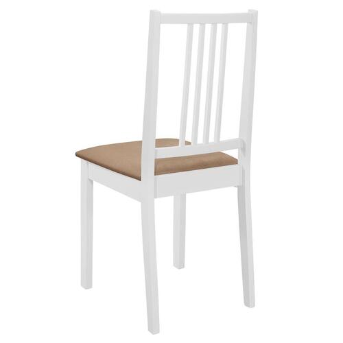 Spisebordssæt 5 dele MDF hvid