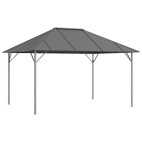 Pavillon med tag 4x3 m antracitgrå