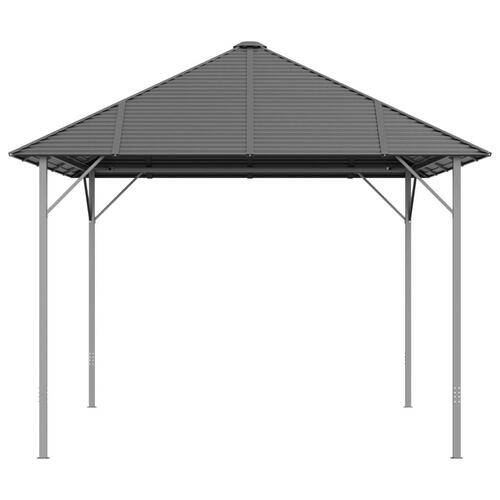 Pavillon med tag 4x3 m antracitgrå