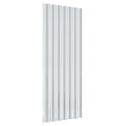 Tagplader 12 stk. 100x36 cm pulverlakeret stål antracitgrå