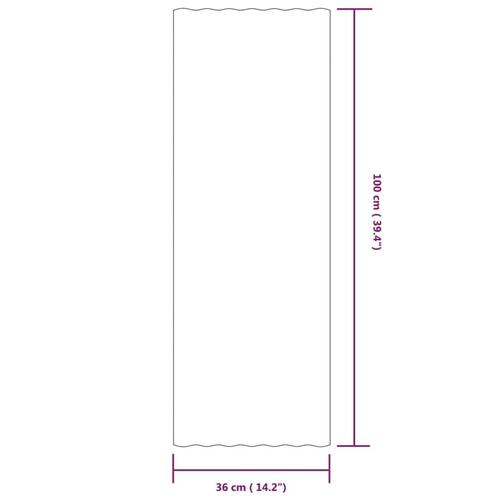 Tagplader 12 stk. 100x36 cm pulverlakeret stål antracitgrå
