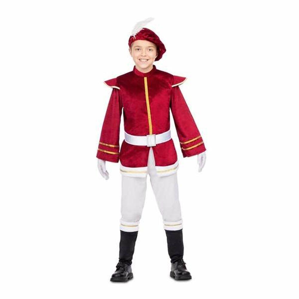 Børnekostume - rødbrun hat, jakke og bukser (3-4 år)