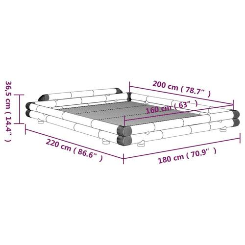 Sengeramme 160x200 cm bambus