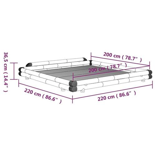 Sengeramme 200x200 cm bambus