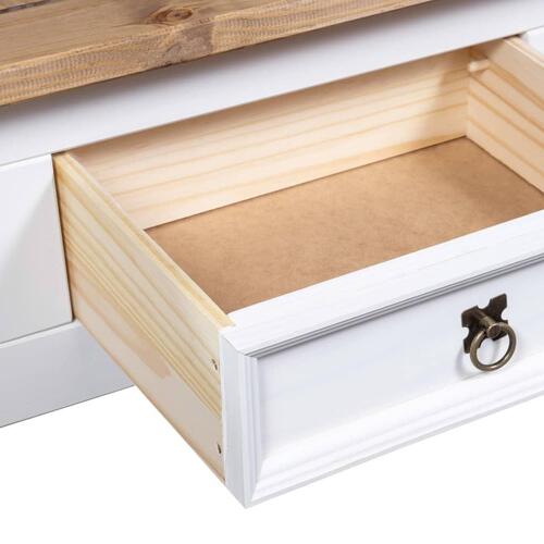 Sofabord 100 x 55 x 44 cm fyrretræ Corona-serien hvid