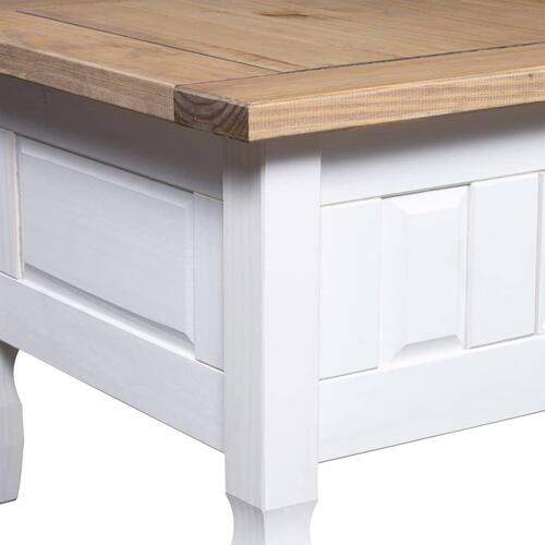 Sofabord 100 x 55 x 44 cm fyrretræ Corona-serien hvid