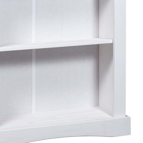Reol fire hylder Corona-serien 80x29x150 cm fyrretræ hvid