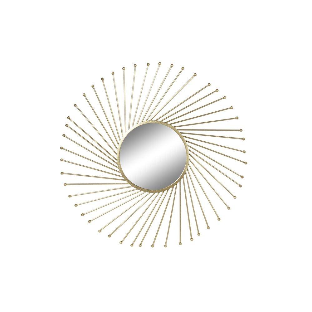Vægspejl Gylden Metal Krystal 84 x 2,5 x 84 cm
