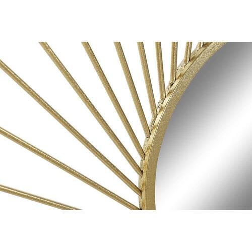 Vægspejl Gylden Metal Krystal 84 x 2,5 x 84 cm