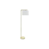 Gulvlampe Gylden Metal Polyester Hør Hvid Glam (35 x 44 x 159 cm)