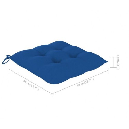 Stolehynder 2 stk. 40x40x7 cm oxfordstof blå