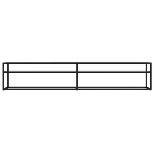 Tv-bord 220x40x40,5 cm hærdet glas transparent