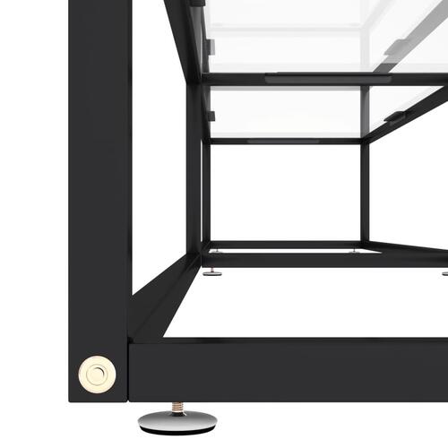 Tv-bord 220x40x40,5 cm hærdet glas transparent