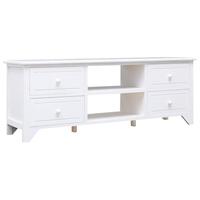 Tv-skab 108x30x40 cm massivt kejsertræ hvid