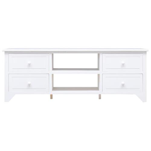 Tv-skab 108x30x40 cm massivt kejsertræ hvid